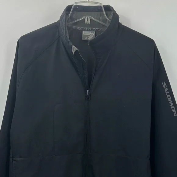 Salomon Black Nylon Jacket Ski Snowboard Mens XL - Picture 2 of 10